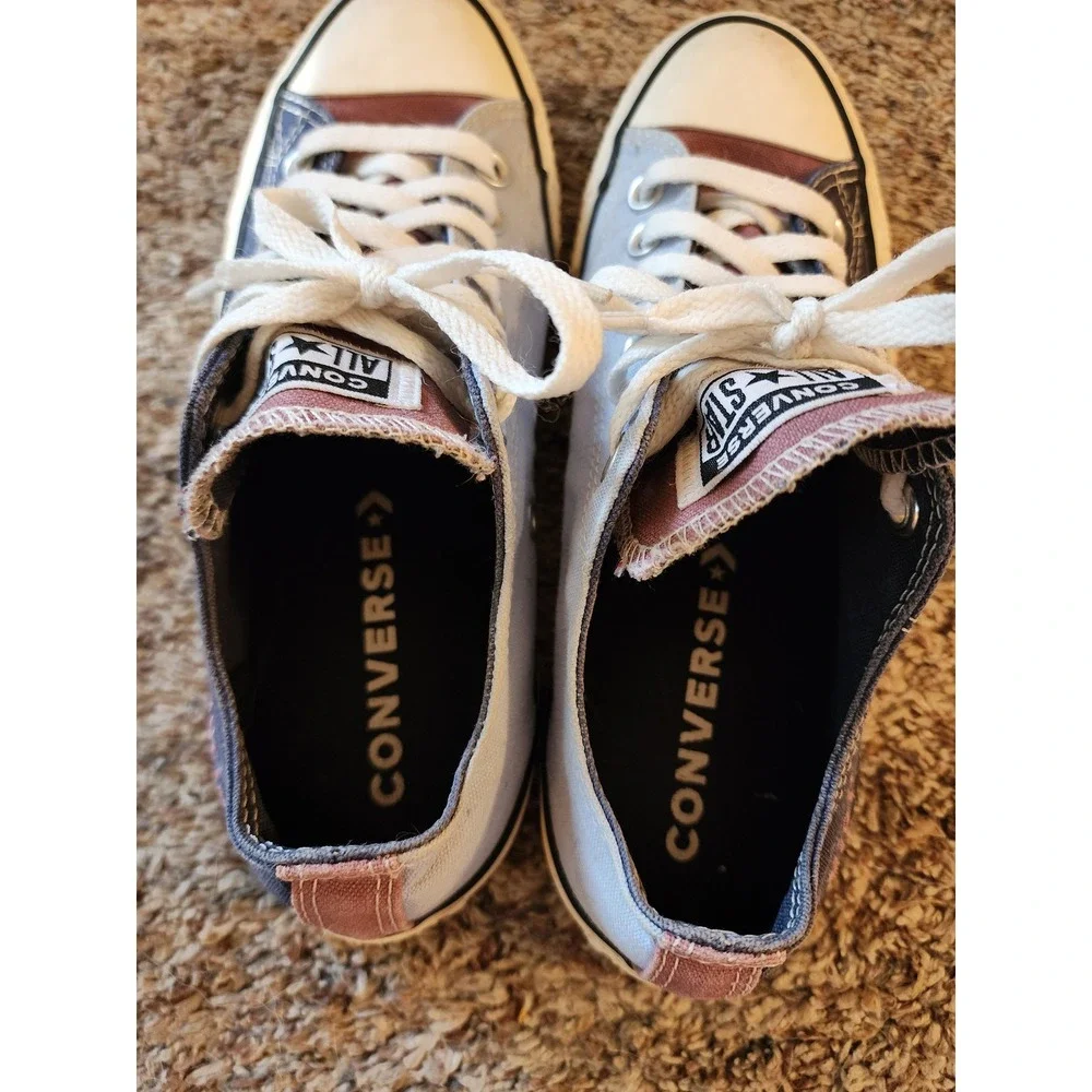 Custom Converse Chuck Taylor All Star Low Top Multicolor Women 7.5 Victoria